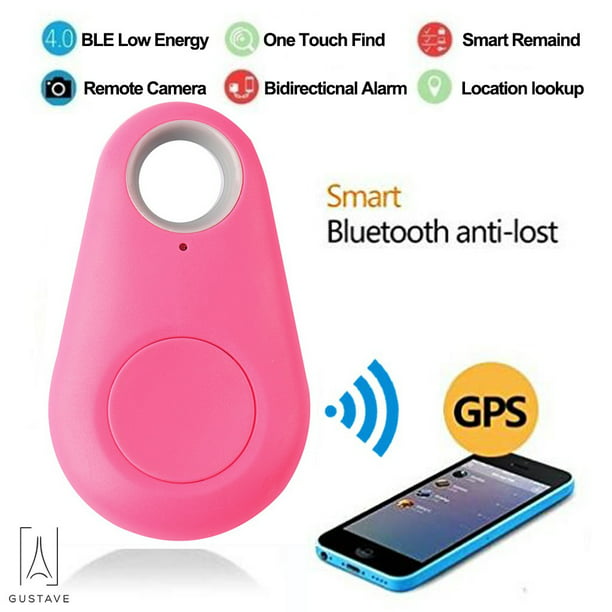 Wireless Bluetooth 4.0 Anti-lost/Anti-Theft Alarm Device/Tracker key finder GPS Locator with Camera remote shutter and Recording Function for iPhone 4S/5/5S/5C/6/6 Plus/iPad Mini/iTouch 5/iPad 3/4 and Android 4.3 or above Keychain Black 